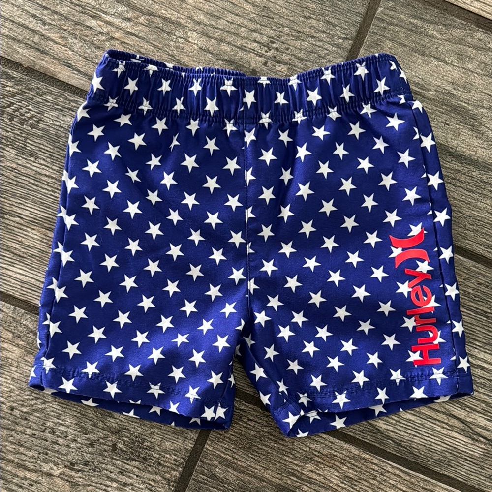 Hurley toddler baby America patriotic USA red white & Blue Star Shorts